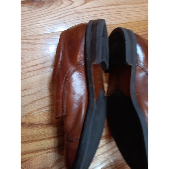 Johnston & Murphy Passport 10W Brown Leather Cap Toe Derby Oxford Shoes Italy - Picture 7 of 11